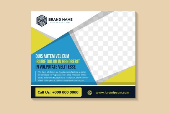 Abstract Geometric Horizontal Banner Graphics and Print Templates Review