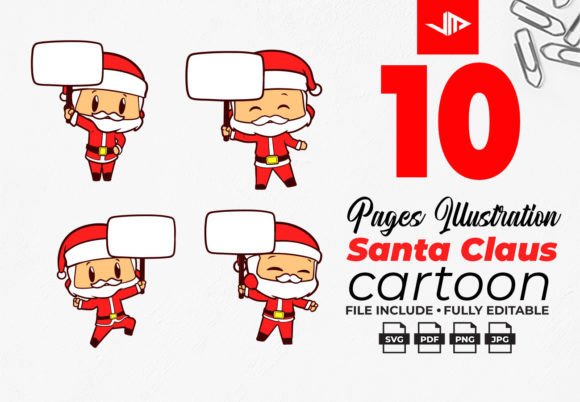 Cartoon SantaClaus Christmas Sublimation Graphics and Illustrations
