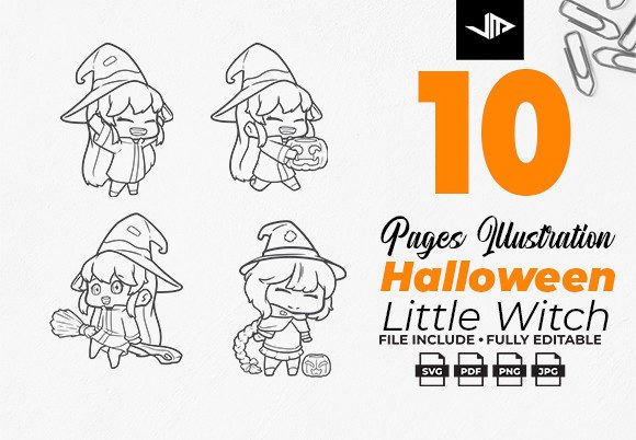 Coloring Graphic Witch Cartoon Halloween Graphics and Coloring Pages Review