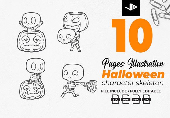 Coloring Skeletons Halloween Graphics and Coloring Pages Review