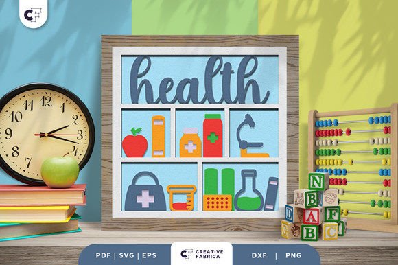 Health Education School Subject 3D SVG Review