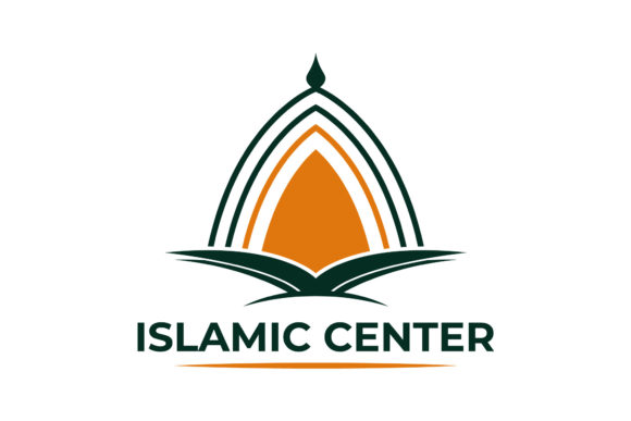 Islamic Knowledge Book with Mosque Logo Graphics and Logos
