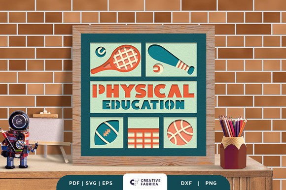 Physical Education School Subject 3D SVG