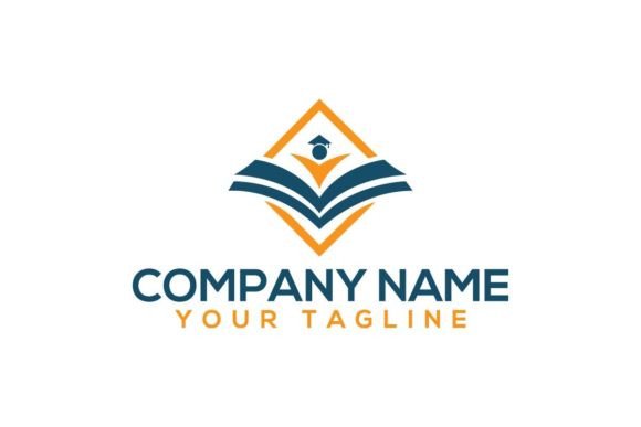 Student and Book Unique Education Graphics & Logos
