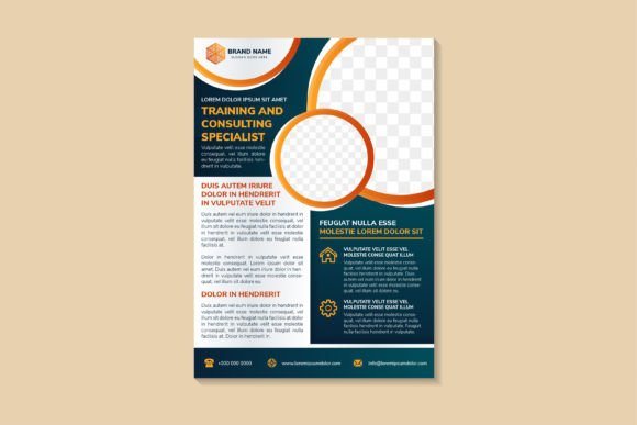 Training and Consulting Vertical Flyer Graphics and Print Templates Review