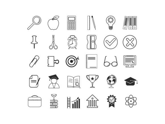 Vector of the Education Icon Bundle: Graphics and Illustrations Review
