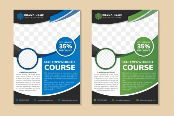 Vertical Flyer Self Empowerment Course Graphics and Print Templates Review